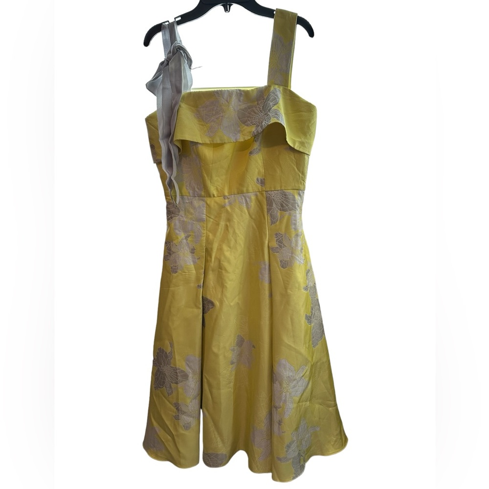 Badgley Mischka "Brianna" Dress PTP 17 Waist 14 Green - Pockets A line - Picture 2 of 16